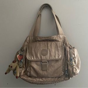 Small Kipling tote rose gold